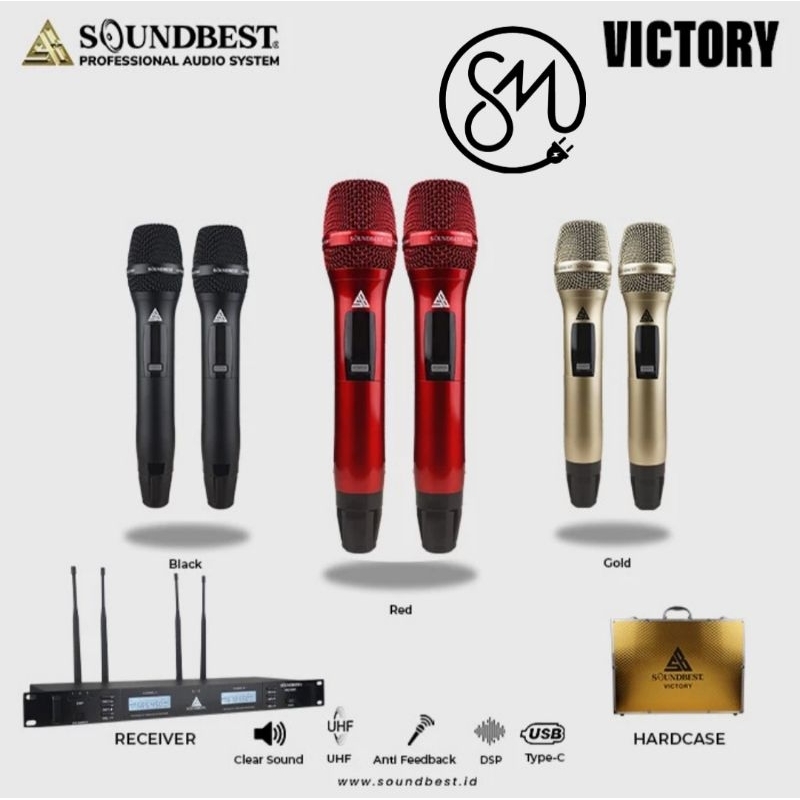 Mic Wireless Soundbest Victory Dynamic Microphone Professional