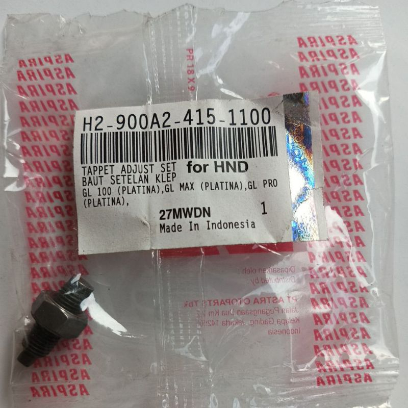 BAUT STELAN KLEP GL 100, GL MAX PLATINA, GL PRO PLATINA MERK ASPIRA