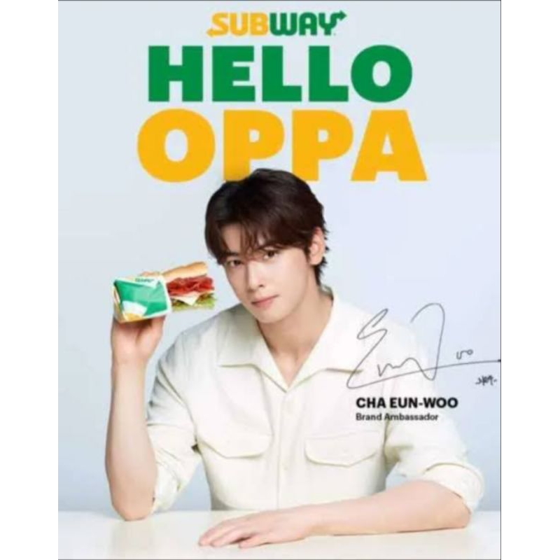 CHA EUN WOO Official Photocard Subway Indonesia