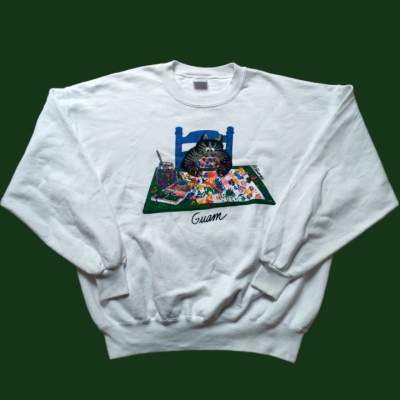 90s Sweatshirt Vintage Crazy Shirt Bkliban Guam