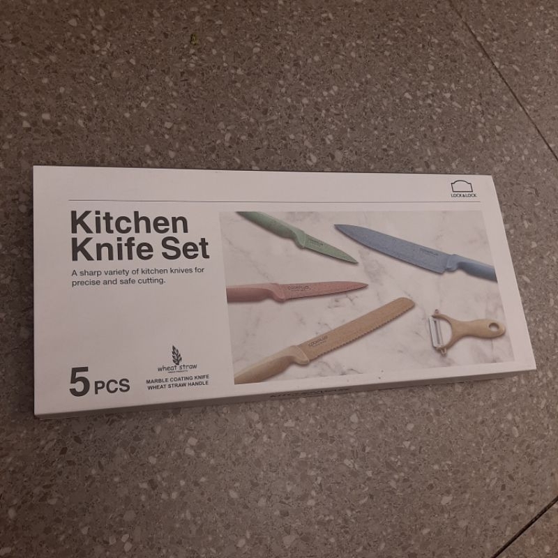kitchen knife set gift lebaran alat dapur lock and lock