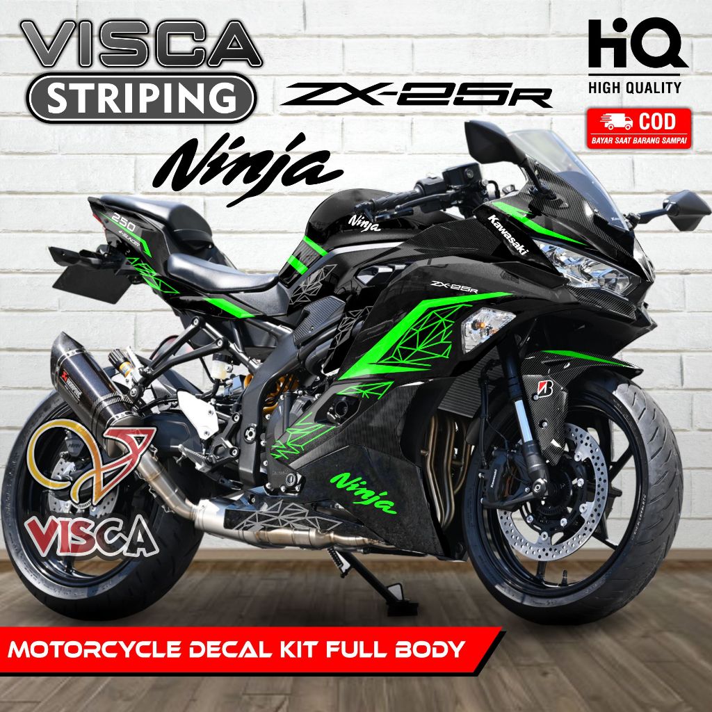 Decal Ninja ZX 25R Full Body - Stiker Motor ZX25R Full Body - Dekal Kawasaki Ninja ZX25R - Striping 