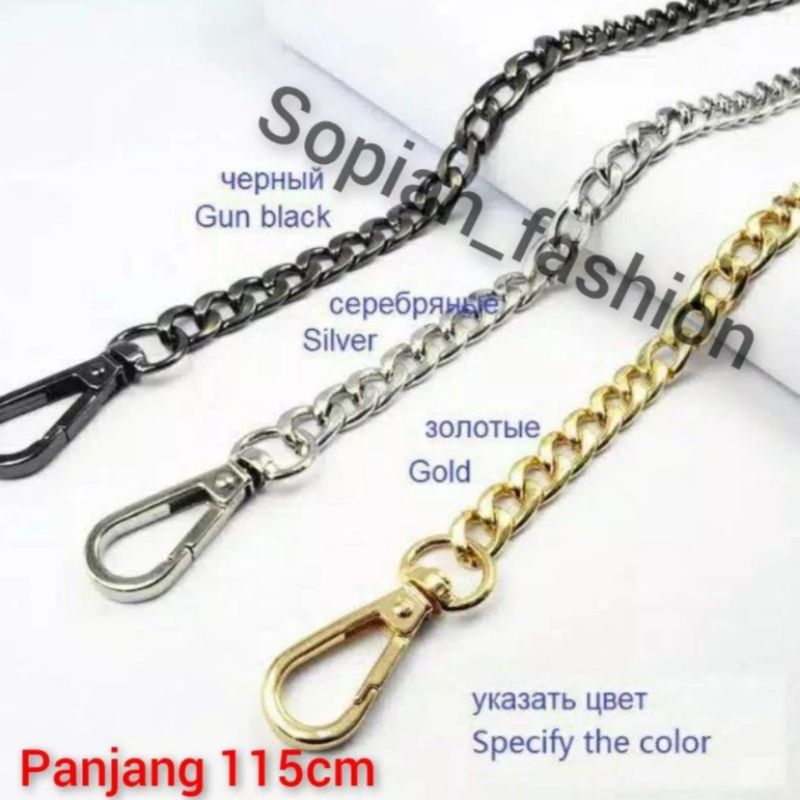 Tali Rantai Anti Karat Tali Aksesoris Tas Kuat Panjang 120cm