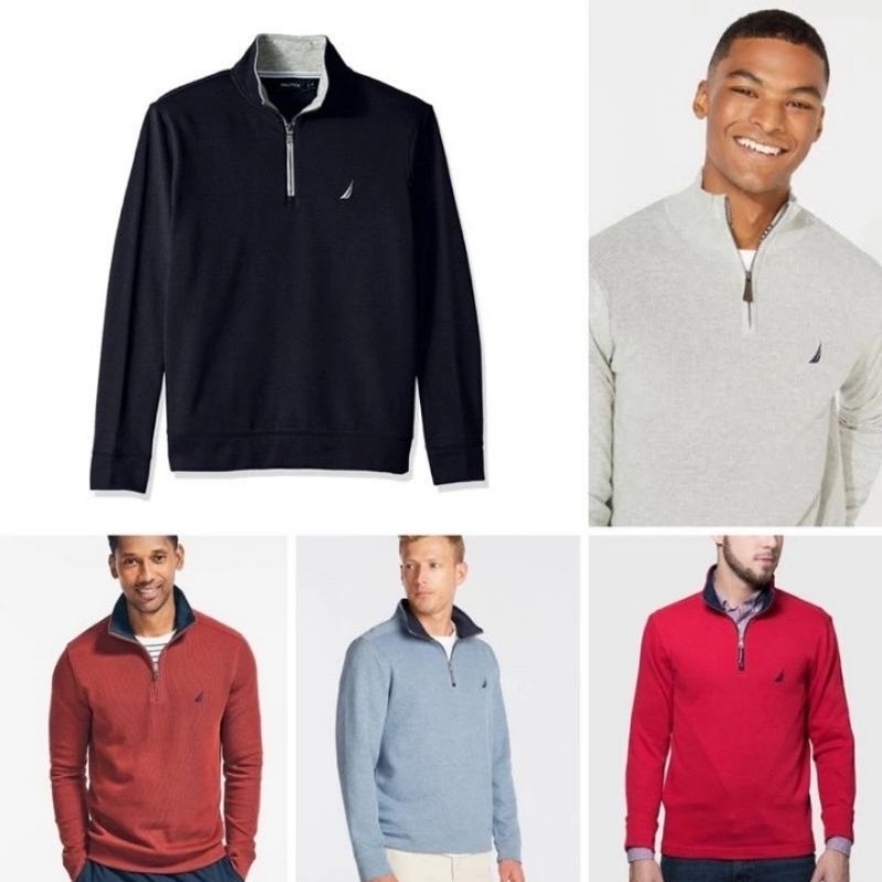 sweater Nautica half Zipper original brended