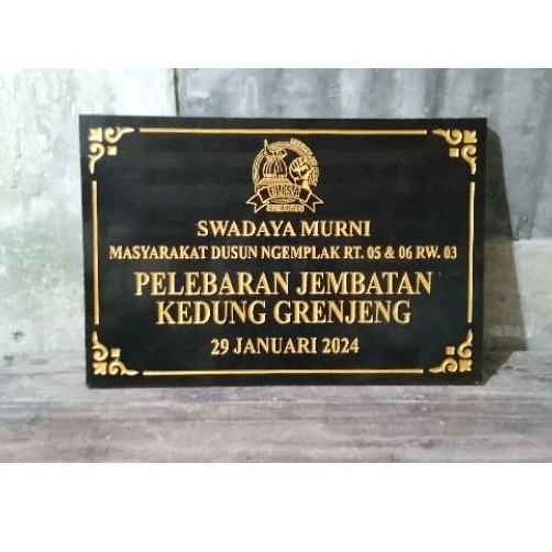 PRASASTI / BATU PERESMIAN 40X60