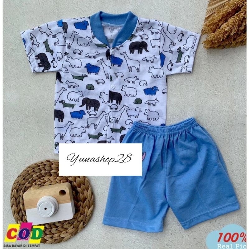 Setelan piyama bayi Lengan pendek 3-12 bulan