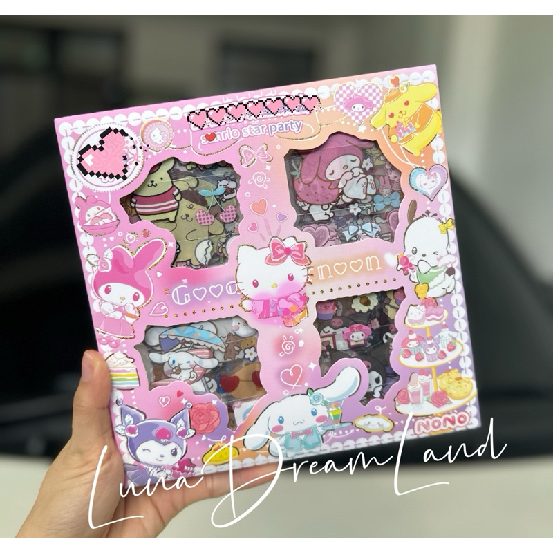 

(100Lembar) Sticker Sanriio “STAR PARTY” Pink
