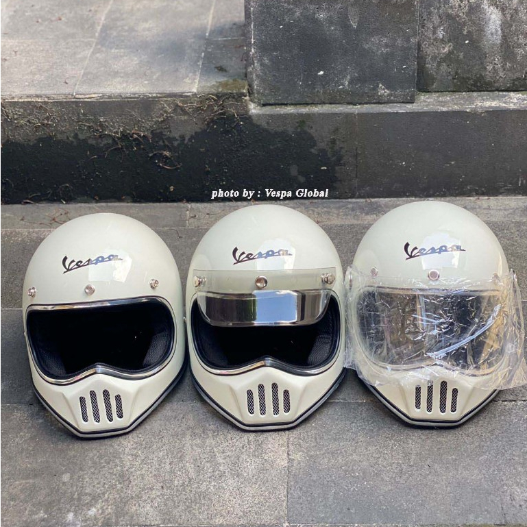 Helm Vespa Cakil Putih