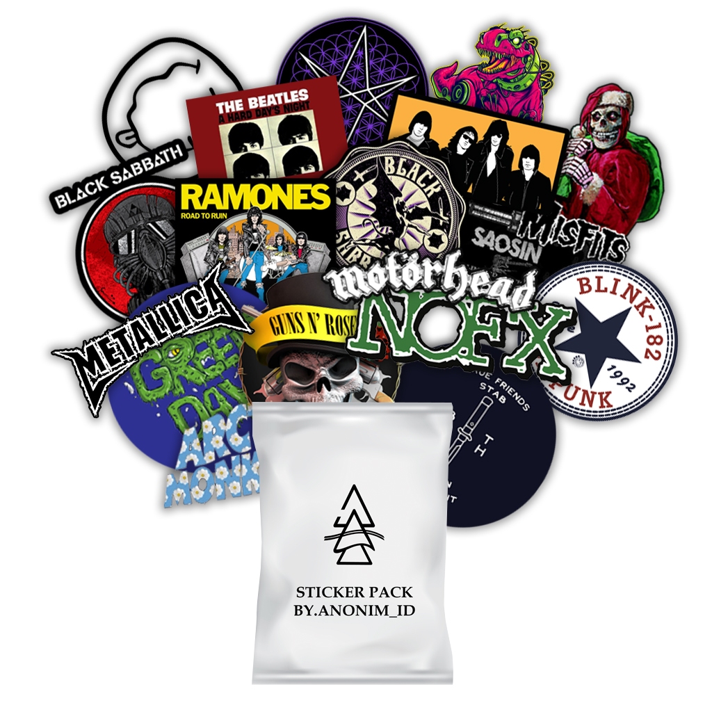 

Sticker Aesthetic Stiker Pack Band Anti Air Anti Gores Cocok Di Helm Hp Laptop