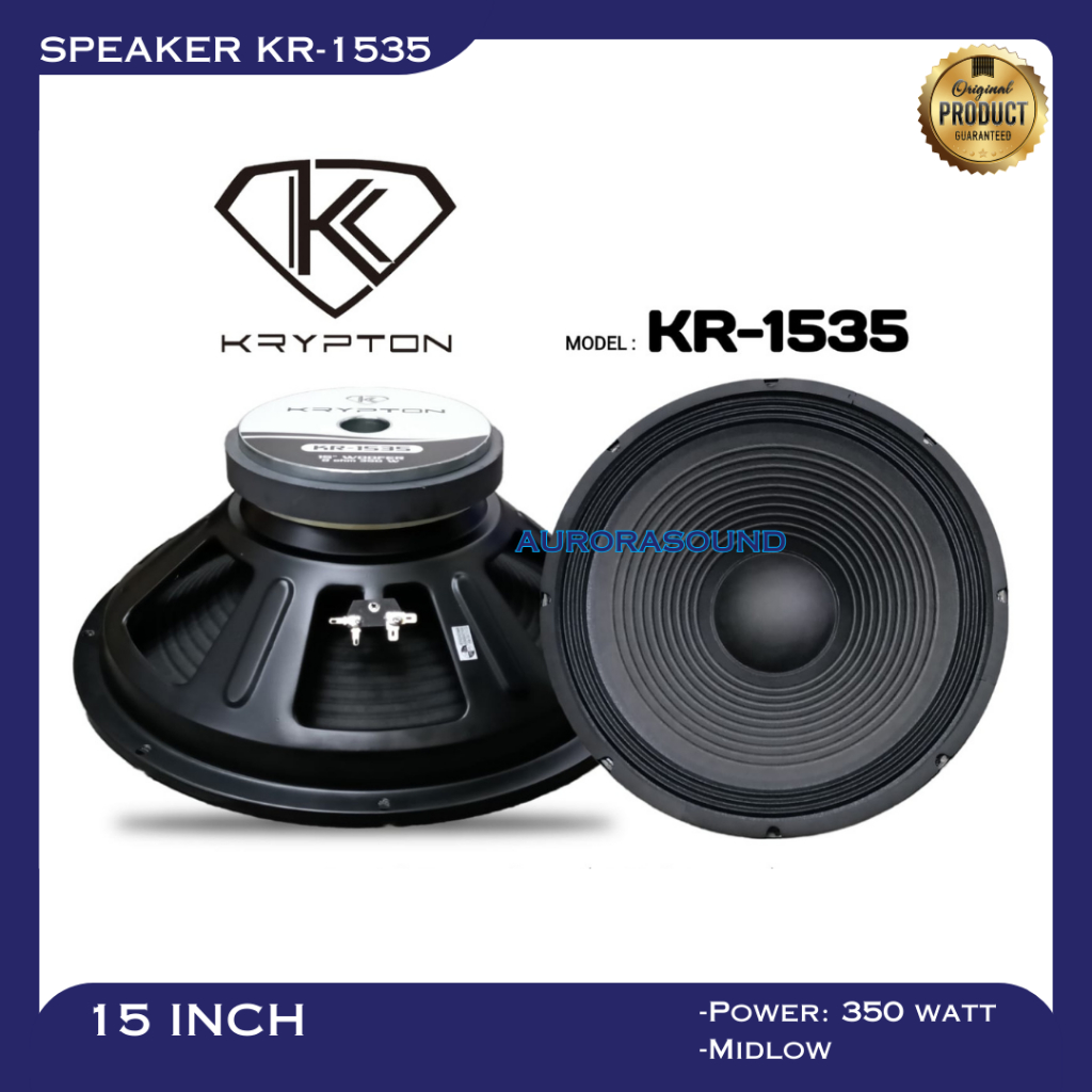 SPEAKER KRYPTON KR 1535 15 INCH 15IN 15" KOMPONEN SPEAKER MID LOW 350W