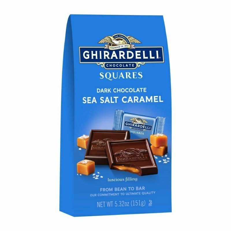 GHIRARDELLI Squares Dark Chocolate Sea Salt Caramel Bag 151g