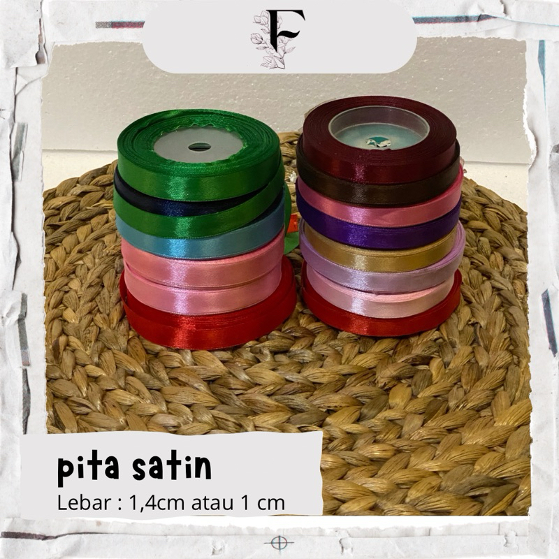 

pita satin 1,4cm , 1cm || pita satin 2m || pita kado || pita buket ||