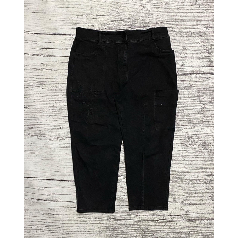 Celana panjang vintage y2k cargo bordir Lie Sangbong second