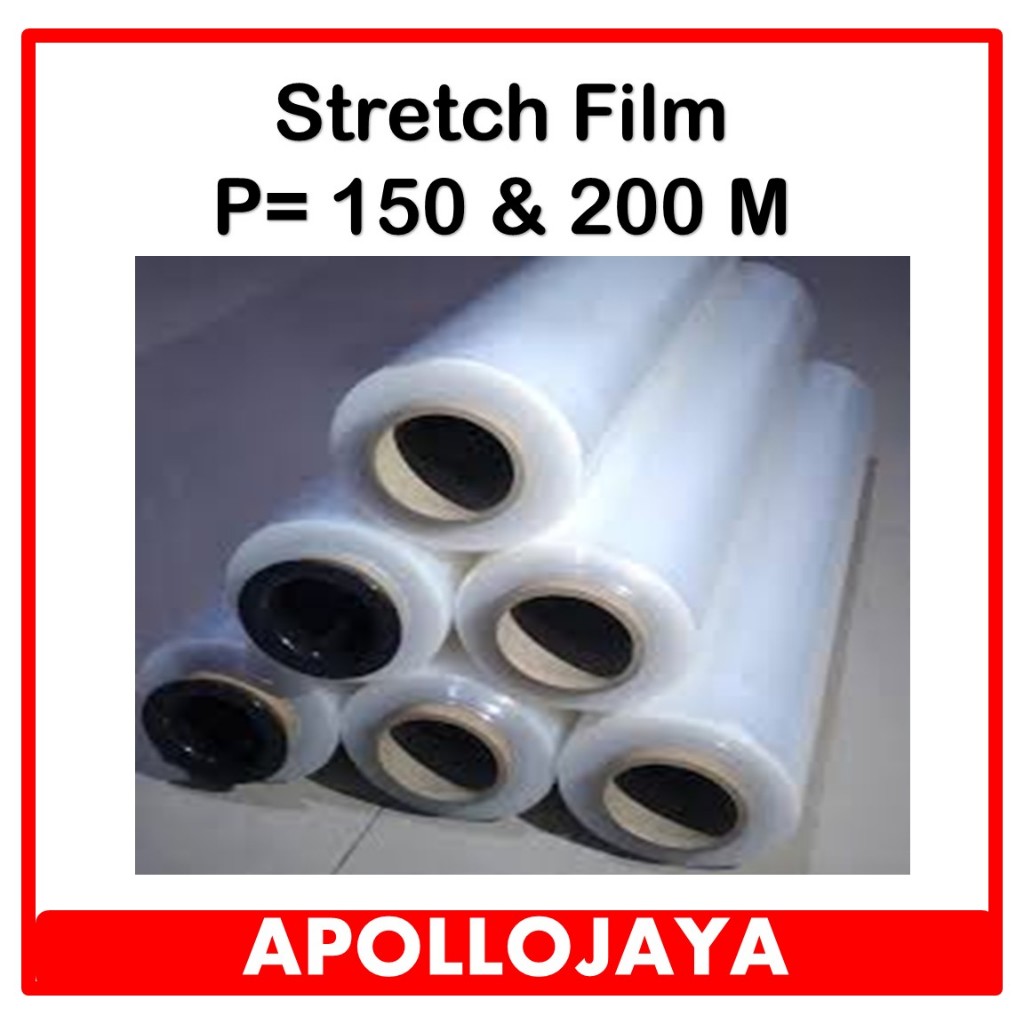 

Stretch Film Rol plastik wrapping bening hitam lebar 50 cm, 100 M
