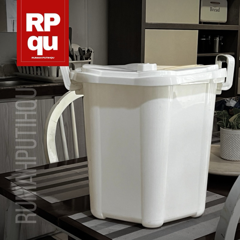 Ember Kamar Mandi 30L / 37L Warna Putih Estetik | Ember Plastik Tahan Lama dengan Desain Minimalis d