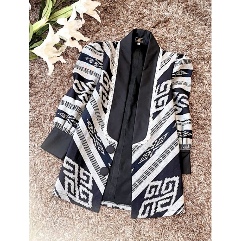 TENUN_GAYA Blazer tenun wanita rendra atasan wanita baju tenun jepara blazer murah blazer jumbo blaz