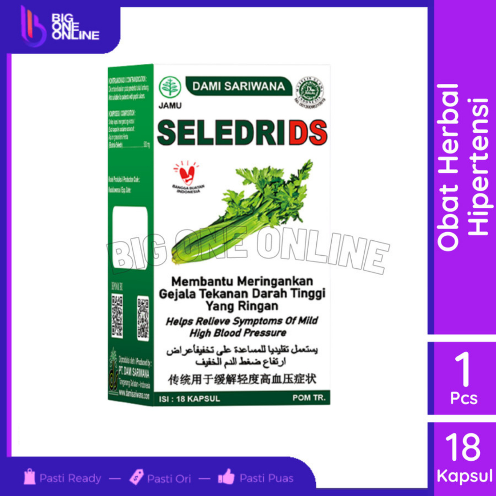 Seledri DS Kapsul, Jamu Herbal Meringankan Gejala Tekanan Darah Tinggi Dami Seledri Jamu Darah Tingg