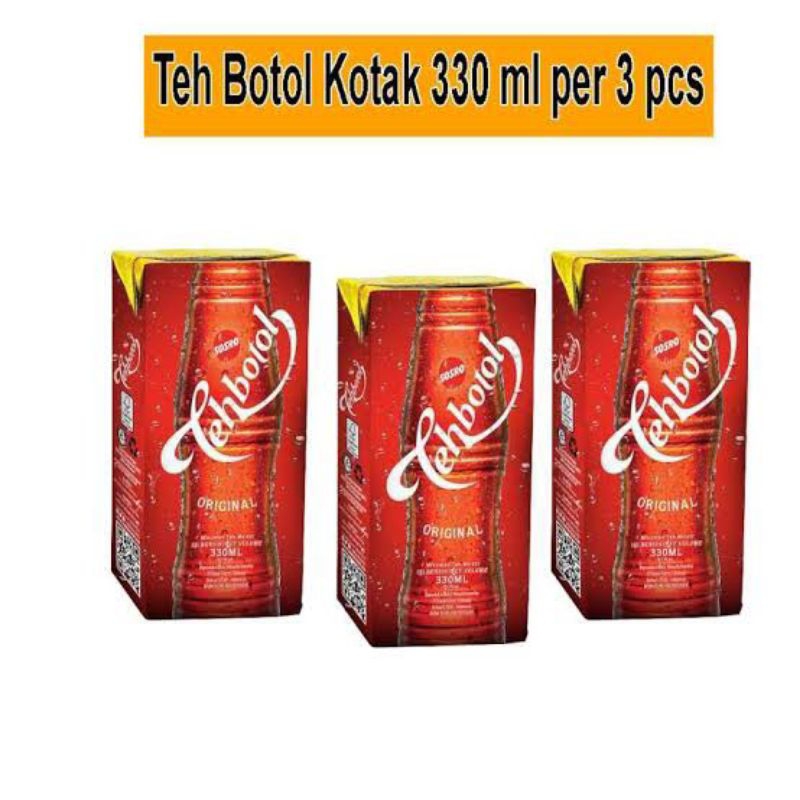 

Teh Botol Sosro Kotak 3 x 330ml Kemasan Besar Minuman Teh Melati Rasa Original