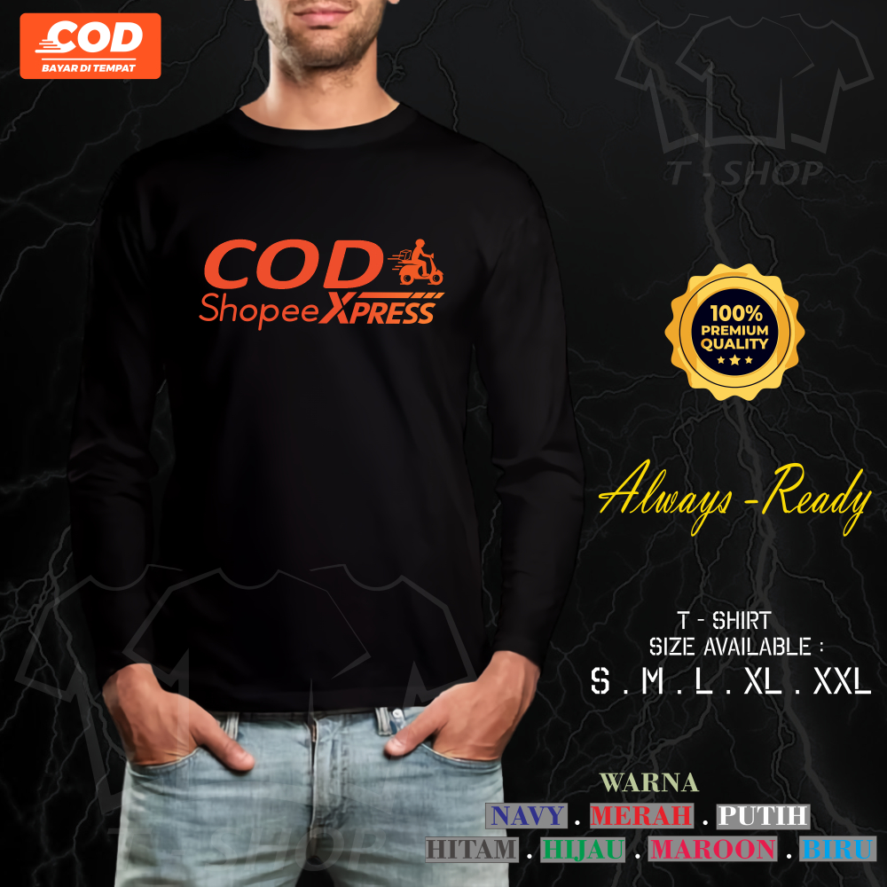 kaos baju COD Shopee Express SPX LENGAN PANJANG kaos distro