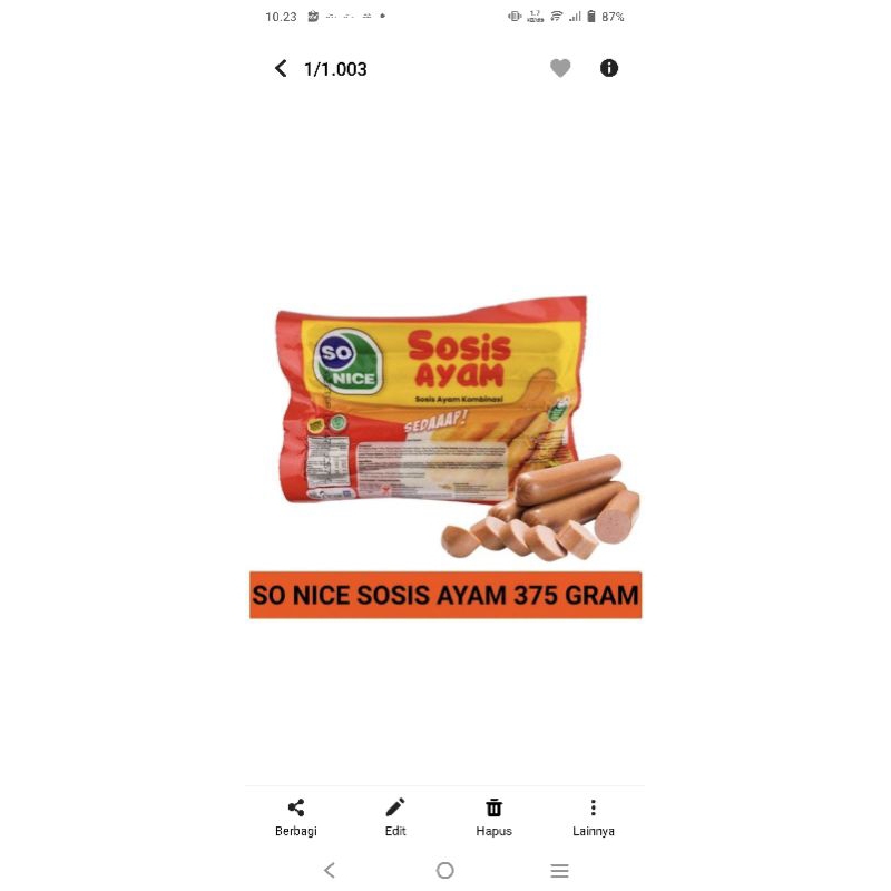 

sosis so nice 375gr
