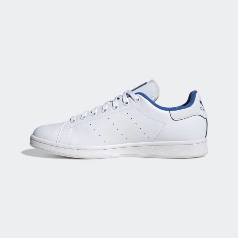 Sepatu casual adidas stan smith white blue Original