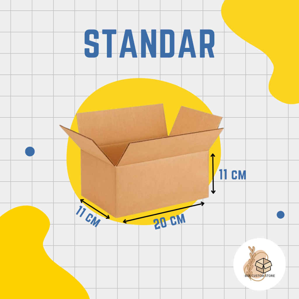 

Kardus / Box Packing Standar Polos Produk Ukuran 20cm x 11cm x 11cm