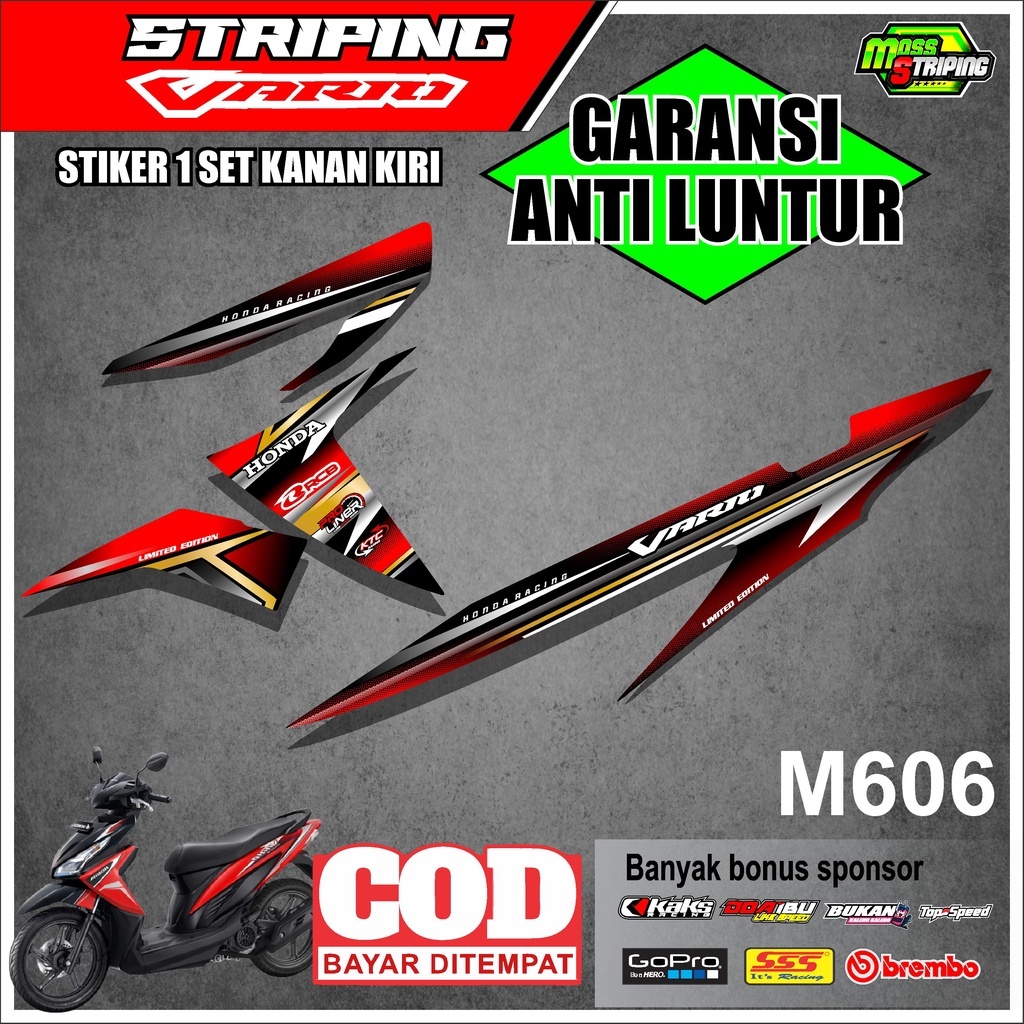 STIKER STRIPING MOTOR VARIO 110 FI INJEKSI - STICKER LIS SETRIPING LIST SETRIP STRIP MODIF MODIFIKAS
