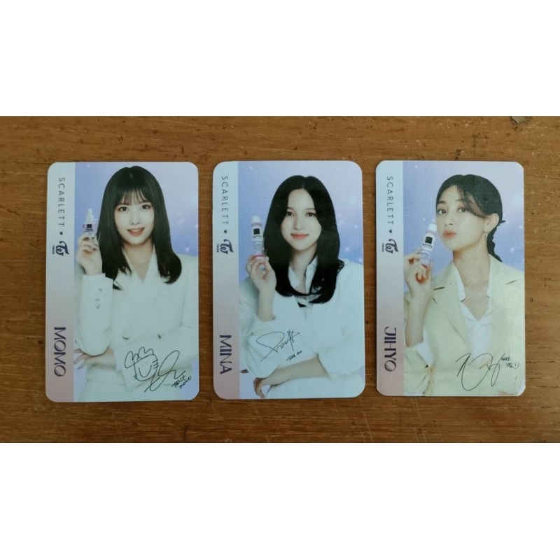TAKE ALL PC Photocard Twice x Scarlett - Momo Mina Jihyo