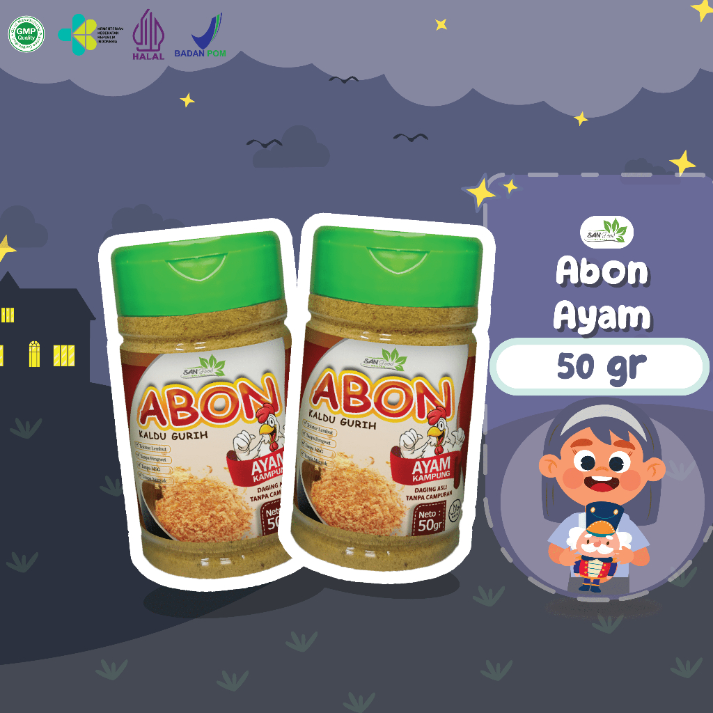 

SANFOOD BRILIAN Abon Kaldu Ayam Gurih Abon Kaldu Asli Non MSG dan Pengawet 50gr