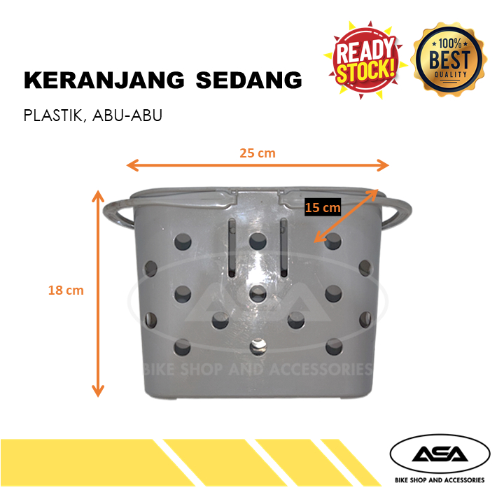 Keranjang Sedang Plastik Sepeda Anak/Dewasa MINI CTB  murah baru