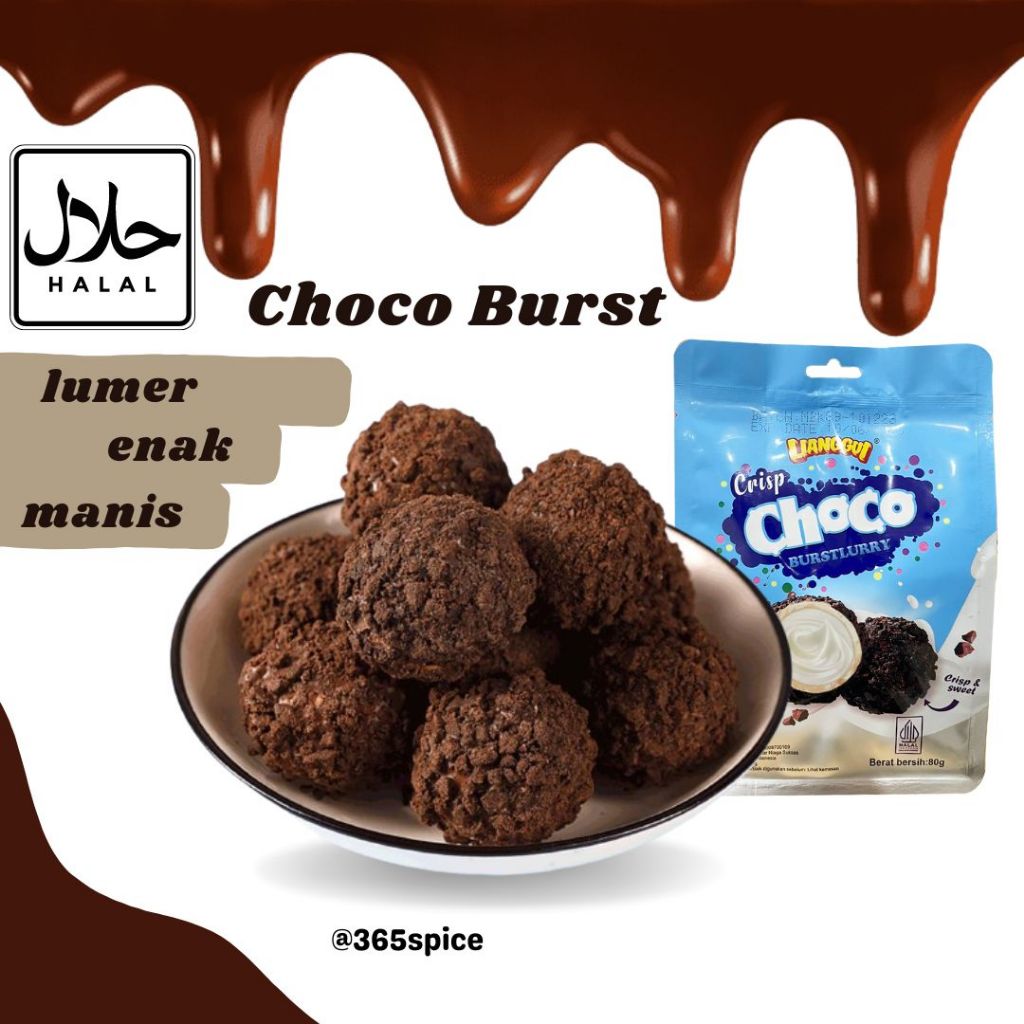 

Wafer Choco Burst Crisp | Snack Manis Coklat Isi Vanilla Oreo, Coconut, | Cemilan Bola Cokelat isi Filling Varian Rasa Coklat, Kelapa | HALAL Food Enak & Lezat