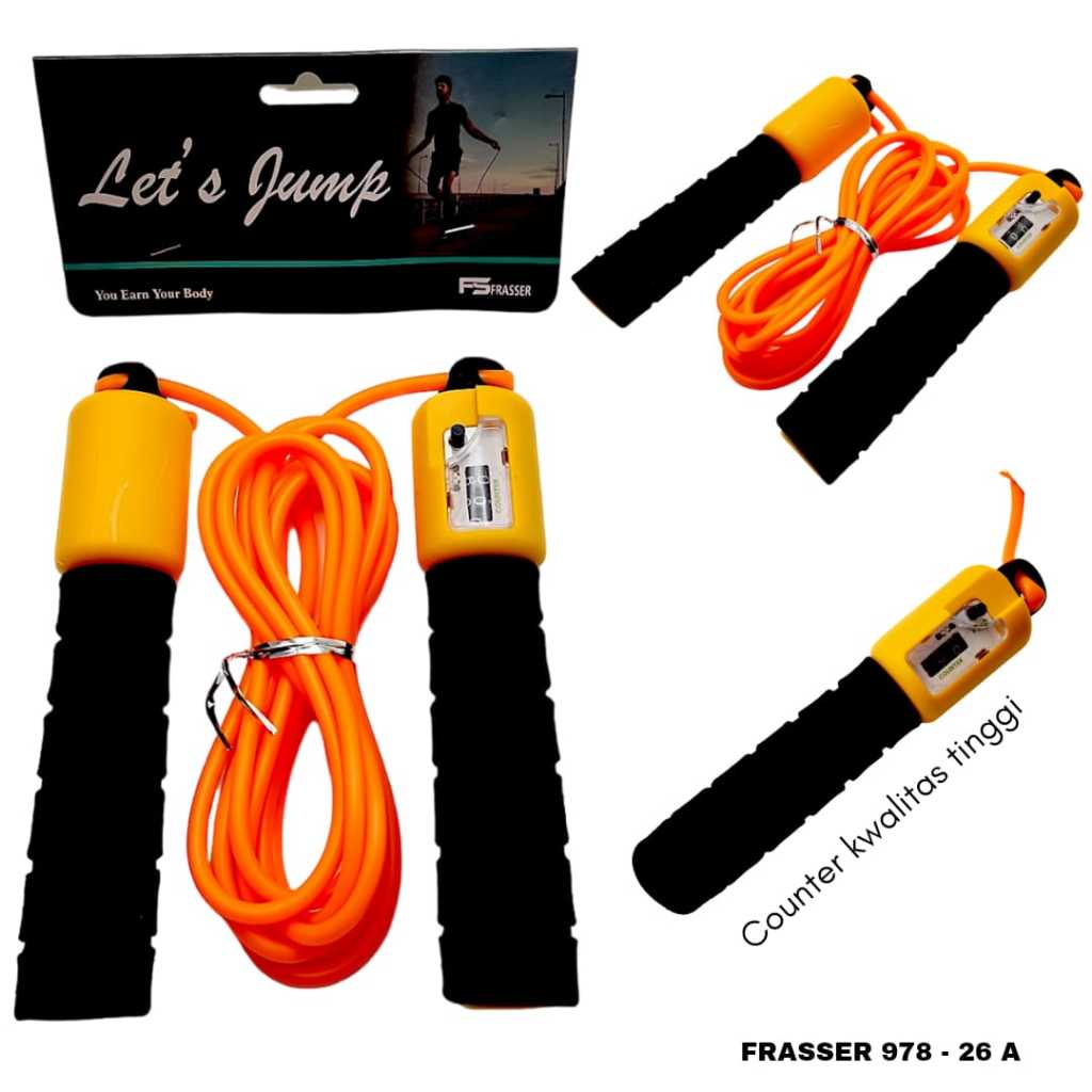 Frasser Tali Skipping Rope Alat Olahrga Fitness / Lompat Tali / Skiping Rope Grip Anti Licin SKPG 17