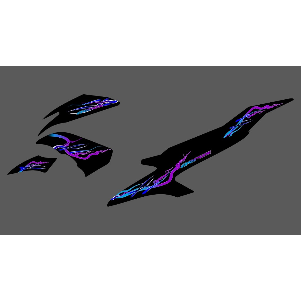 STRIPING TRANSPARAN CUSTOM AEROX OLD 155 2018-2020 NEW DESIGN