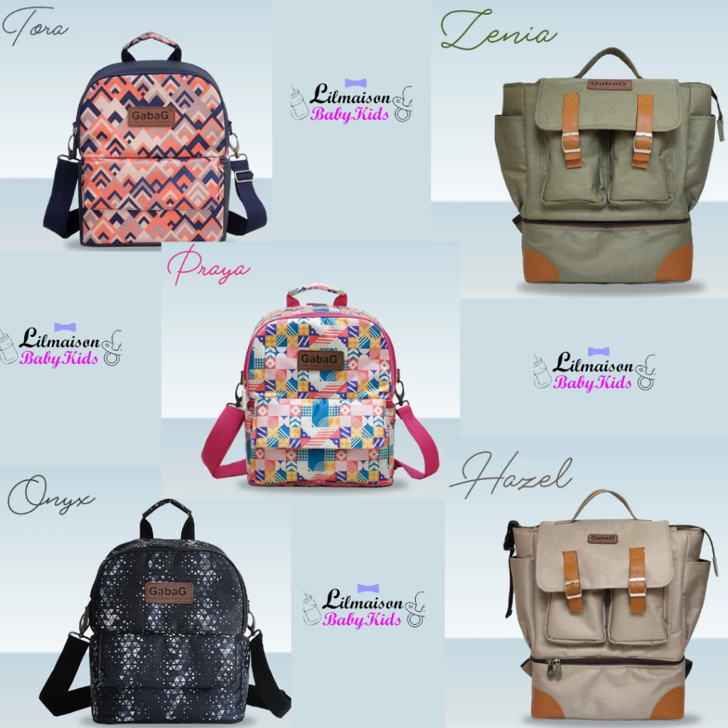 Gabag Tas Asi Backpack Back Pack Sling Double Compartment Tora / Praya / Onyx / Jewel / Yuna / Hazel