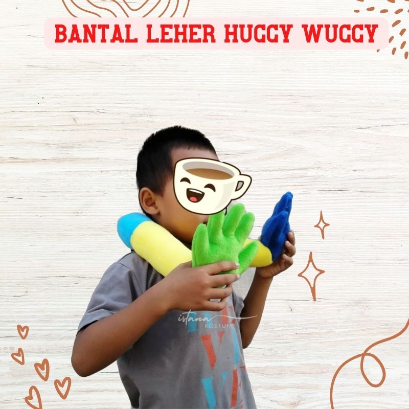 Bantal Leher Tangan Panjang Huggy Wuggy Playtime Game | Bantal Leher Huggy Wuggy