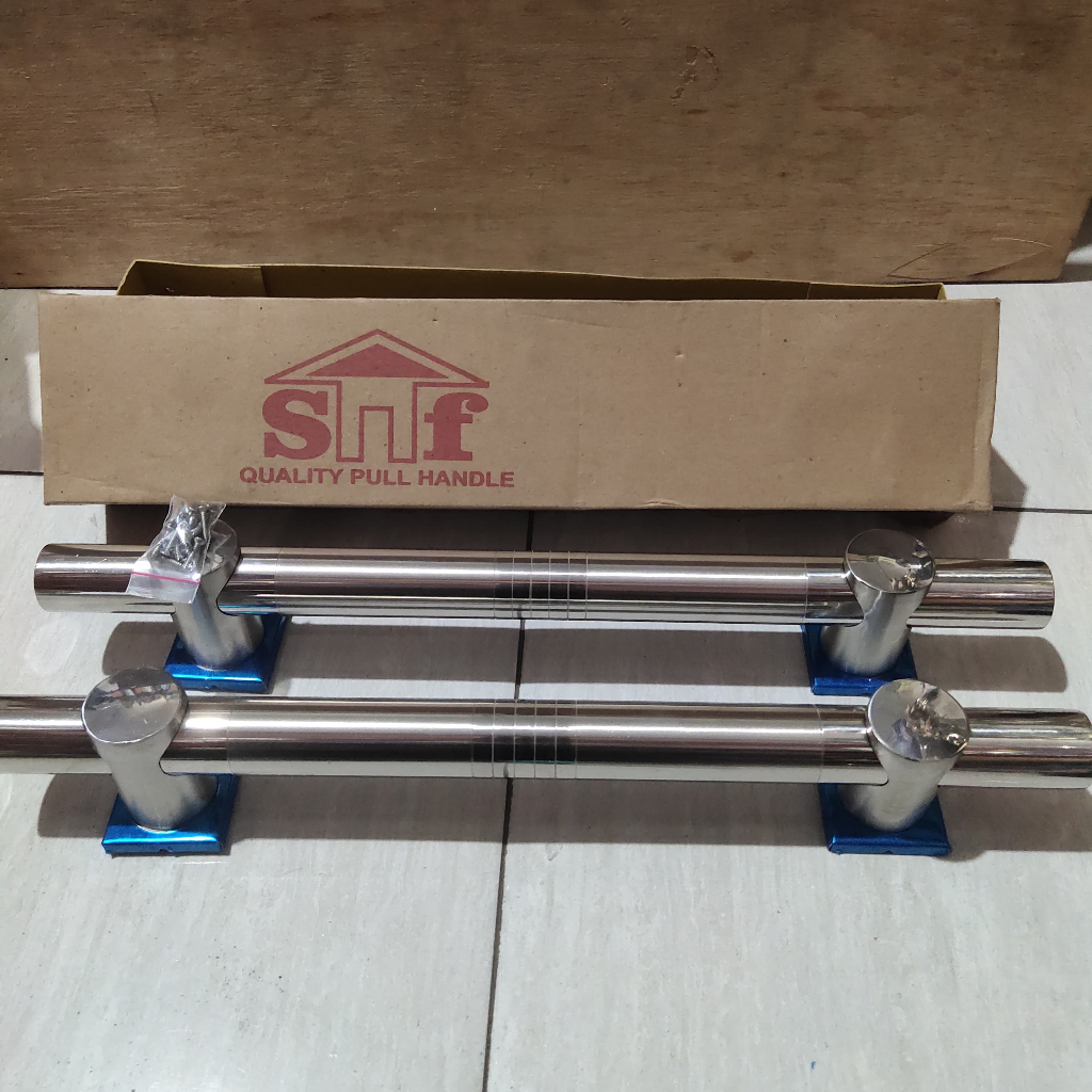 Handle pintu bulat minimalis/Tarikan pintu silver bulat/Tarikan pintu panjang 45cm