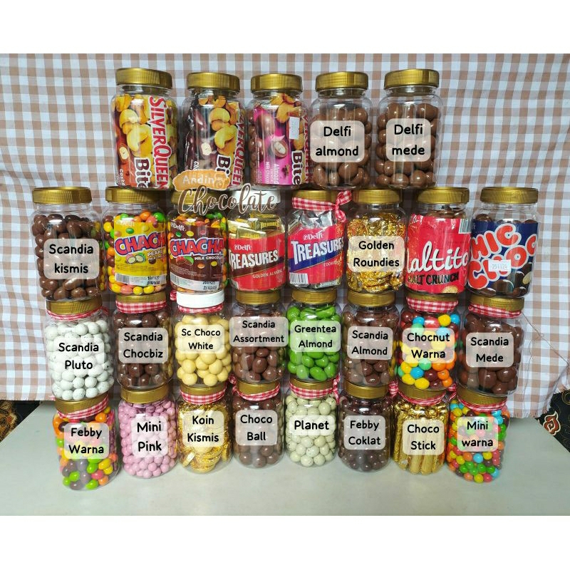 

COKLAT botol DELFI SILVERQUEEN ALMOND MEDE CHACHA CHICCHOC MALTITOS TREASURE botol