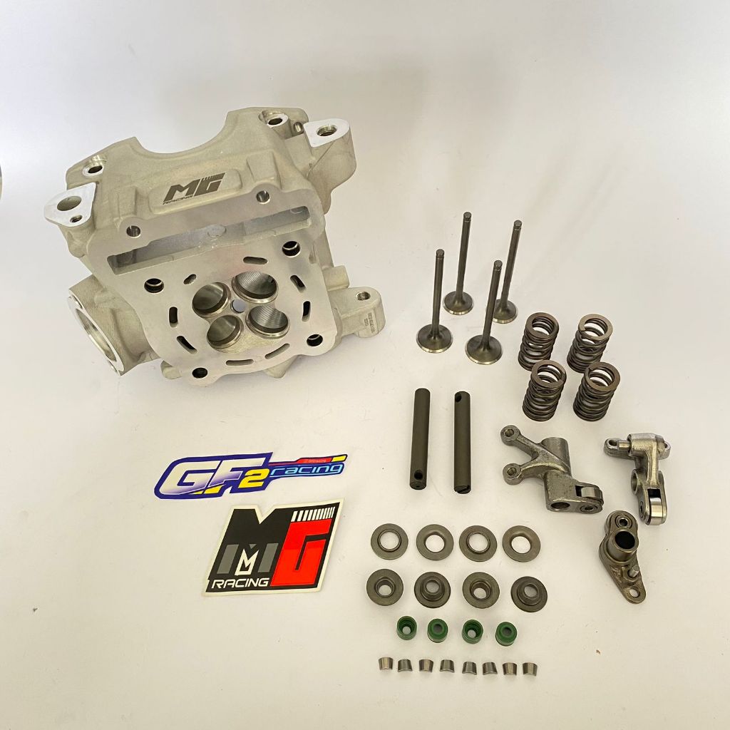 paket komplit super head aerox 22/25 cnc porting head new nmax 22/25 head r15 cnc porting 22/25 mg r