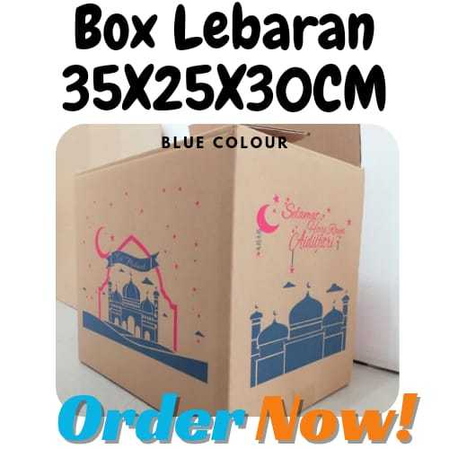 

BOX KARDUS PARCEL LEBARAN CETAK UK. 35Z25X30CM BLUE COULUR (5PCS)