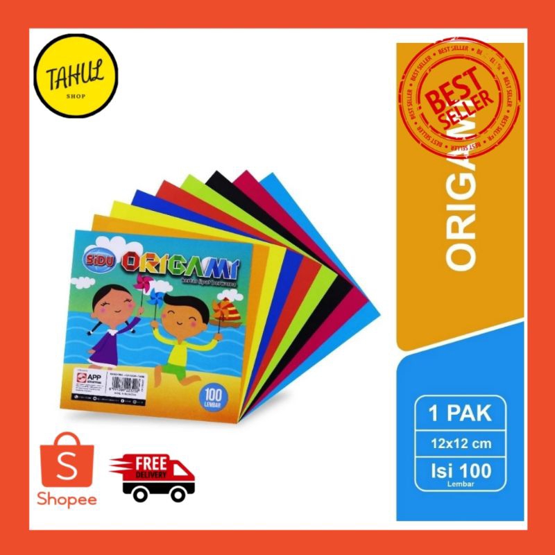 

Kertas Origami Polos 12x12 cm isi 100 Lembar (Origami sidu)
