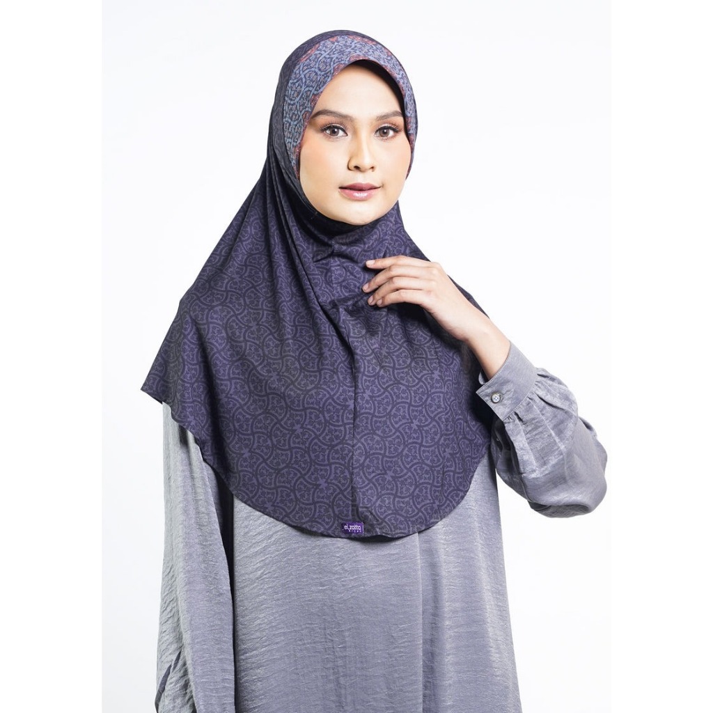HIJAB INSTAN ELZATTA KERUDUNG JILBAB BERGO BAHAN SPANDEKS ZARIA CASUAL SAHARA AL-MATURIDI MOTIF MOSA