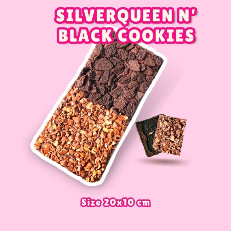 

Silverqueen And Black Cookies Fudgy Brownies / Brownies Panggang ukuran 20x10cm