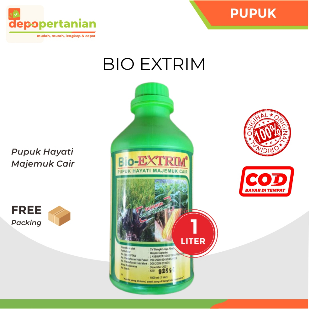 Depo Pertanian - Bio Extrim 1 Liter Pupuk Organik Hayati Majemuk Cair Mikroba Penyubur Tanah dan Tan