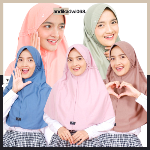 [DISKON] VILORA JILBAB SEKOLAH /JILBAB SERUT INSTAN BY VILORA LOVE / KERUDUNG SEKOLAH WARNA BARU