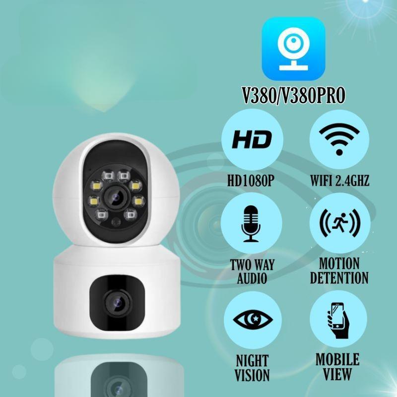 Camera CCTV Smart V380 WiFi HD 720P Memory Up To 64 GB Waterproof  Sensor Gerak  New IP Camera V380 