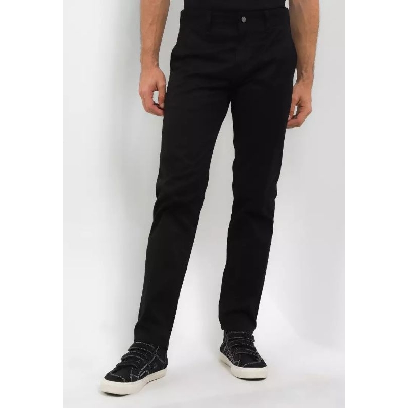 Slim Fit Chino Pants HFL005BK CELANA LOIS ORIGINAL PRIA CHINOS BLACK HITAM
