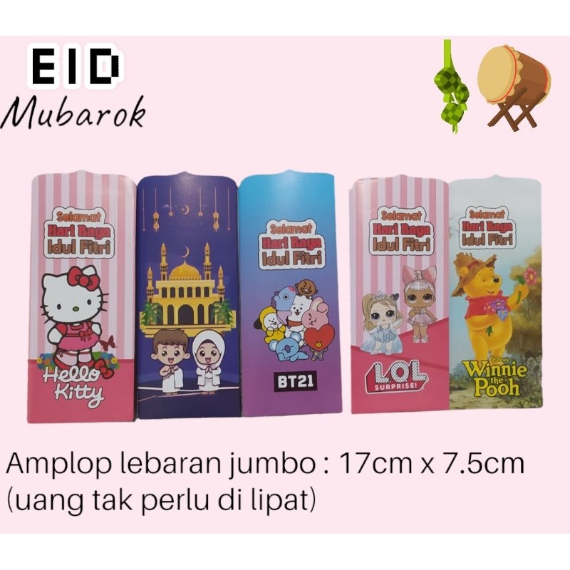 

amplop lebaran jumbo lucu 10 lembar