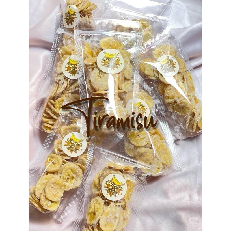 

kripik pisang rasa white coklat