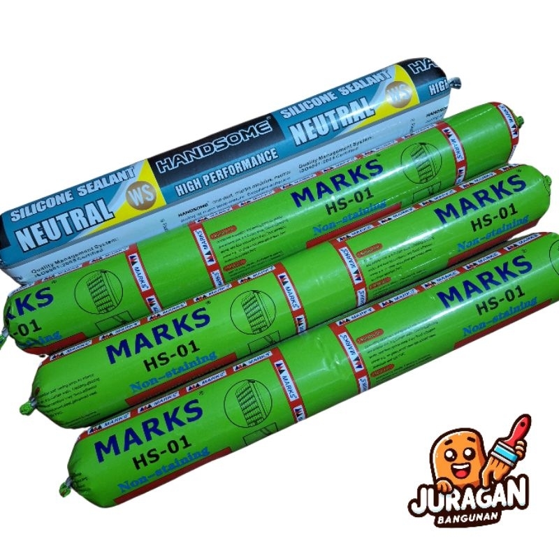 Lem Silikon Dodol | Lem Silikon Sosis | Sealant Dodol | Sealant Sosis | Hitam / Abu / Putih / Clear