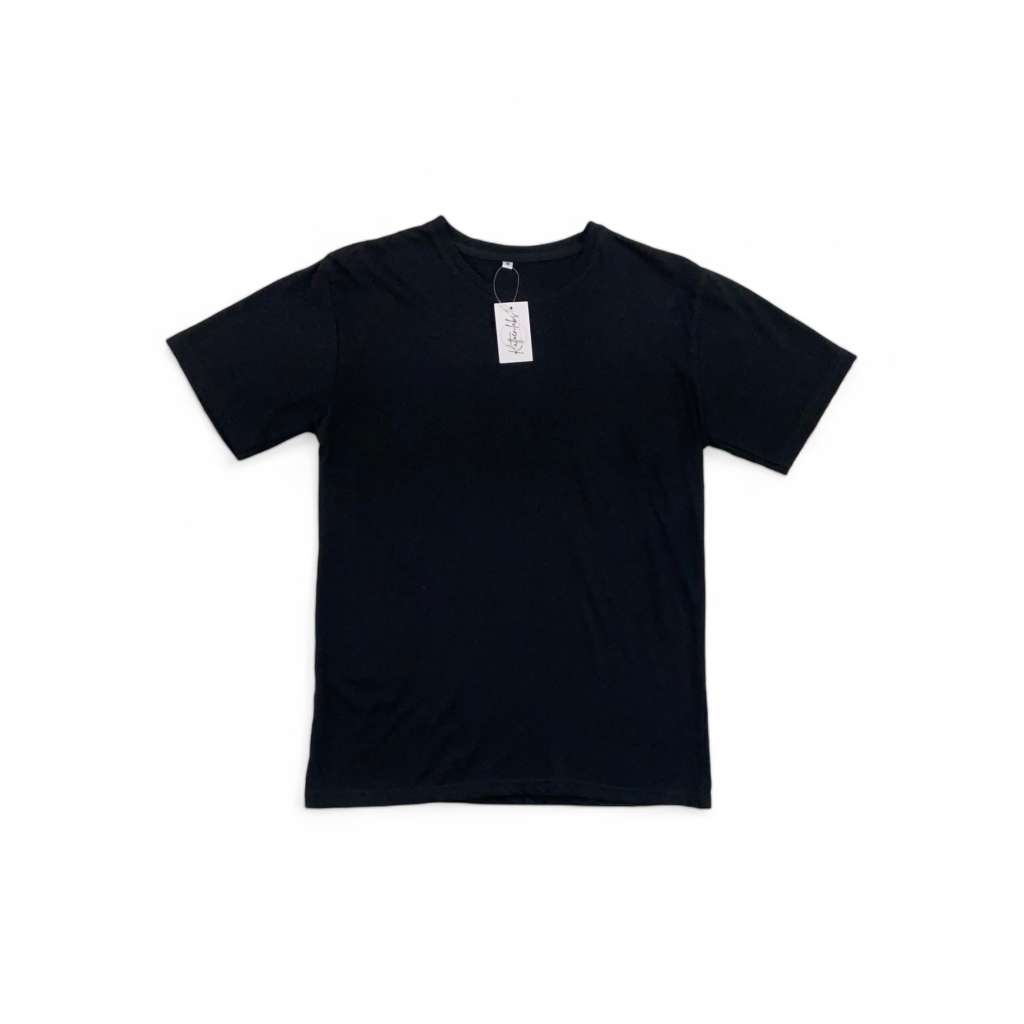 KAOS POLOS unisex Pria/Wanita Oversize - Jet Black